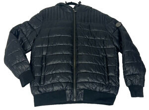 Noize Jacket Mens Large Black Puffer Quilted Bomber Cruelty Free Outwear WInter